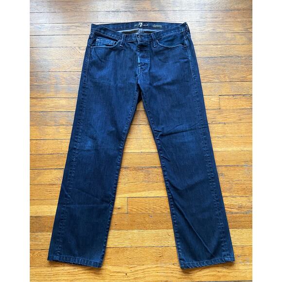 7 FOR ALL MANKIND 'Slimmy' Button-Fly Jeans Mens sz 32 - Picture 1 of 13
